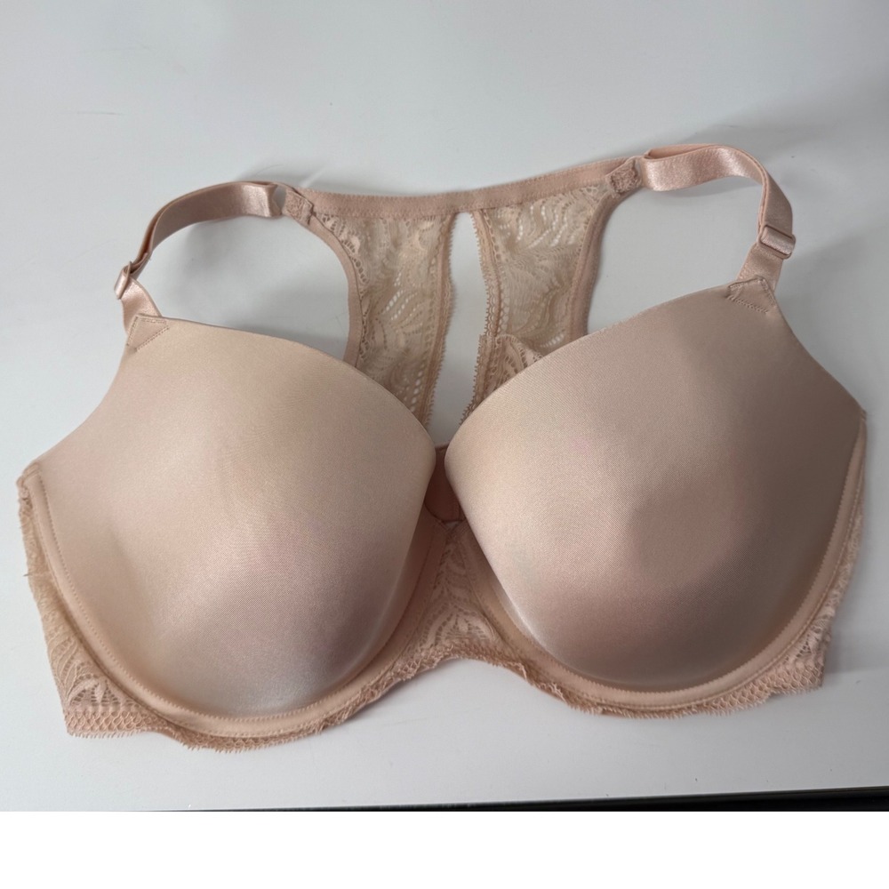 Paramour by Felina Nude Lace Racerback Underwire Bra 42DDD Style 115011